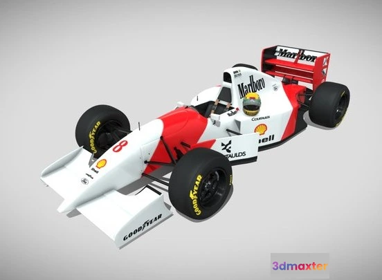 1528278 - PBR Game 3D Models - Senna’s Mclaren MP4 8 3D Max