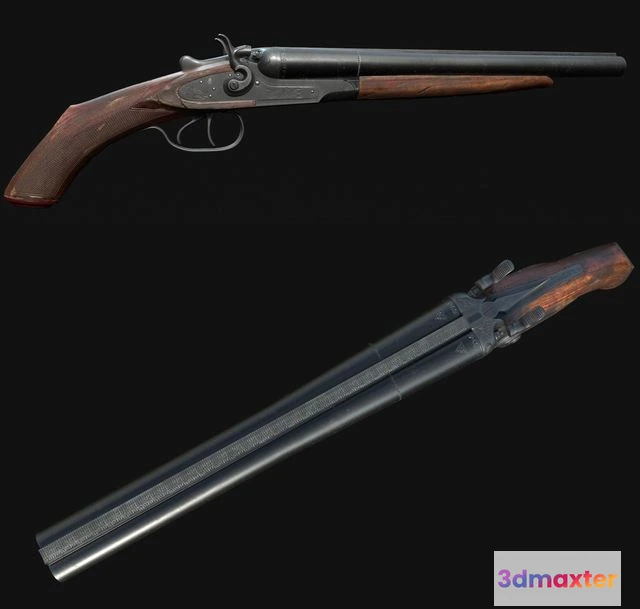 1528344 - PBR Game 3D Models - Soviet hunting shotgun TOZ-63 3D Max