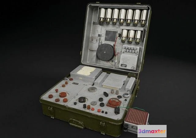 1528348 - PBR Game 3D Models - Soviet Spy Radio Set R-350M 3D Max