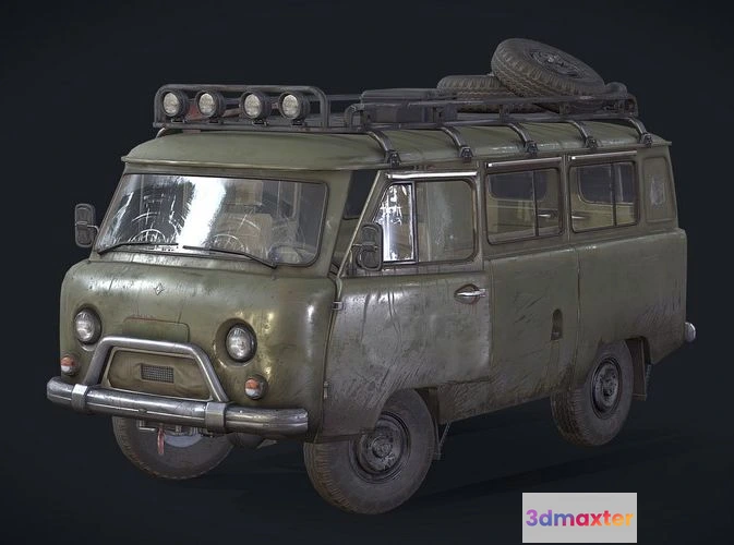 1528350 - PBR Game 3D Models - Soviet Vehicle Bukhanka 3D Max