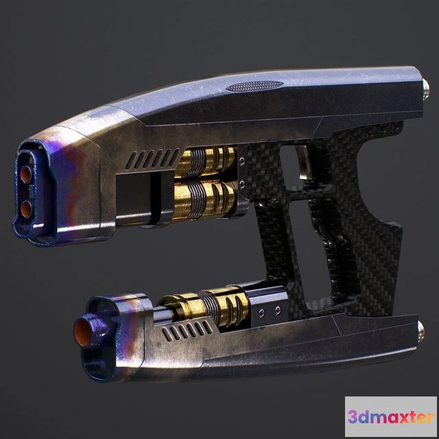 1528376 - PBR Game 3D Models - Star Lord Gun 3D Max