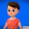 1528428 - PBR Game 3D Models - Stylized Cartoon Boy Character (Rigged) 3D Max