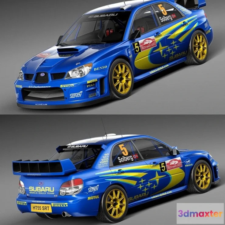 1528446 - PBR Game 3D Models - Subaru Impreza STi WRC 2006 3D Max