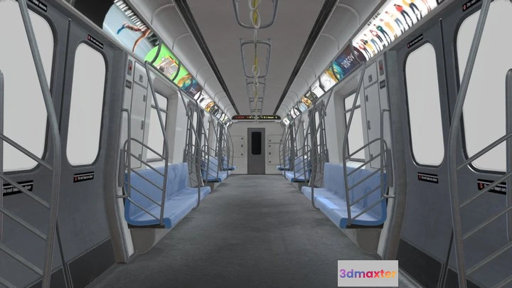 1528450 - PBR Game 3D Models - Subway Car Interior 8K And 4K Textures 3D Max