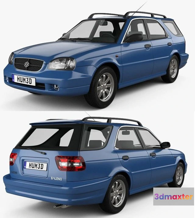 1528478 - PBR Game 3D Models - Suzuki Baleno (Esteem) 1999 3D Max