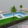 1528486 - PBR Game 3D Models - Swimming Pool V2 3D Max