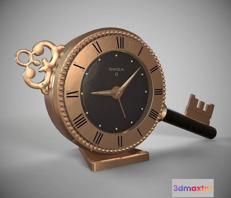 1528490 - PBR Game 3D Models - Swiza Antique Clock 3D Max