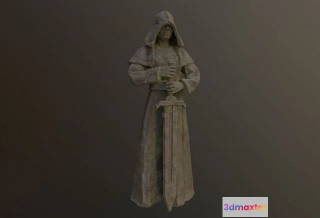 1528498 - PBR Game 3D Models - Sword Statue 3D Max