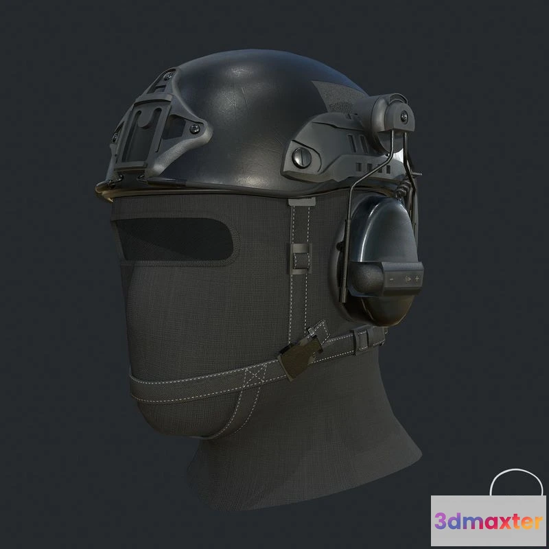 1528508 - PBR Game 3D Models - Tactical Helmet - Balaclava 3D Max