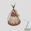 1528518 - PBR Game 3D Models - Teepee With 4K And 2K Textures 3D Max