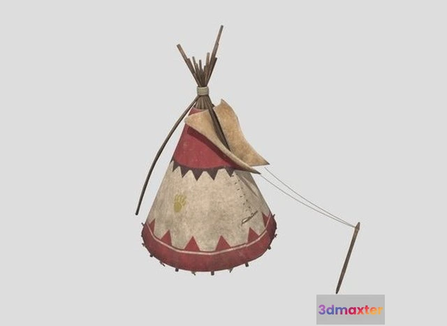 1528518 - PBR Game 3D Models - Teepee With 4K And 2K Textures 3D Max