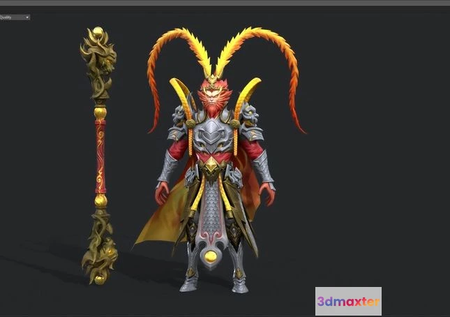 1528536 - PBR Game 3D Models - The Monkey King 3D Max