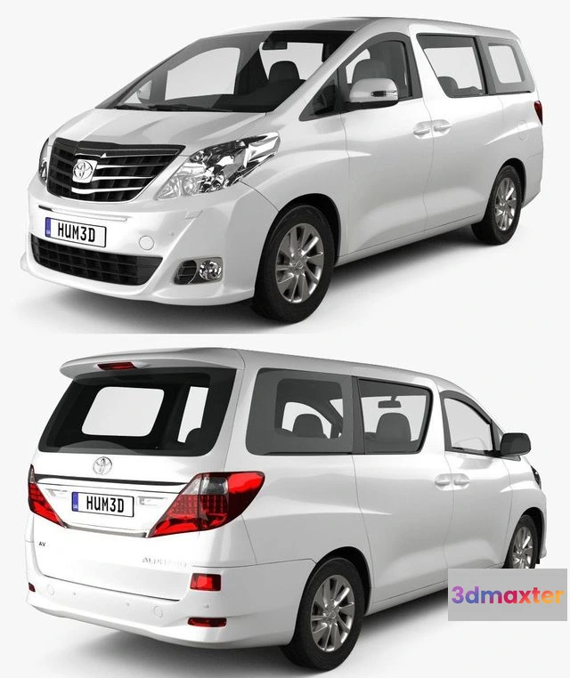 1528576 - PBR Game 3D Models - Toyota Alphard 2012 3D Max
