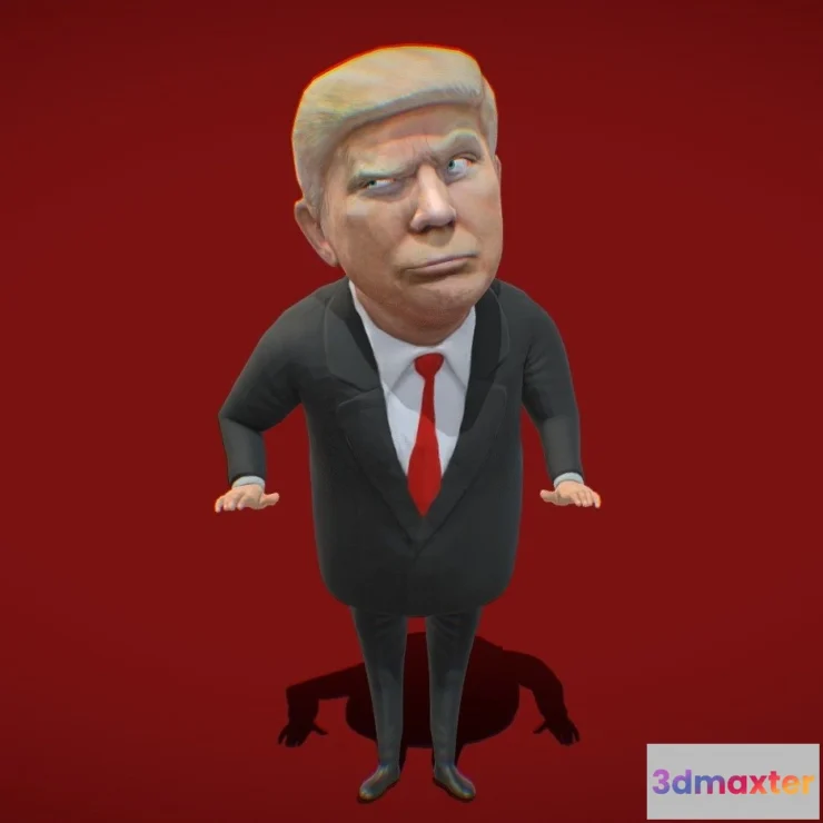 1528616 - PBR Game 3D Models - Trump 3D Max