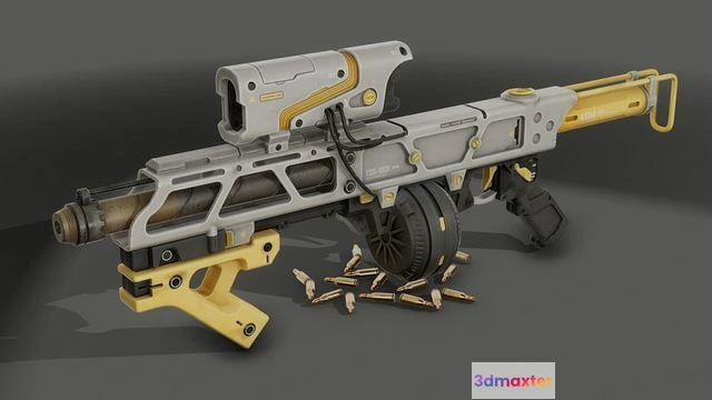 1528618 - PBR Game 3D Models - TSS SMG submachine gun 3D Max