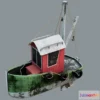 1528620 - PBR Game 3D Models - Tug boat 3D Max