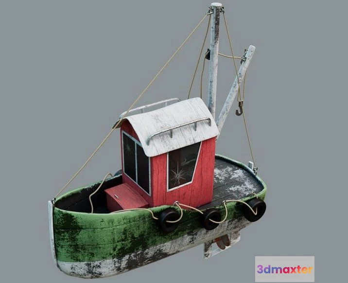 1528620 - PBR Game 3D Models - Tug boat 3D Max