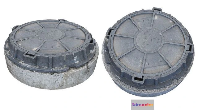 1528646 - PBR Game 3D Models - Ultra realistic Sewer well 3D Max