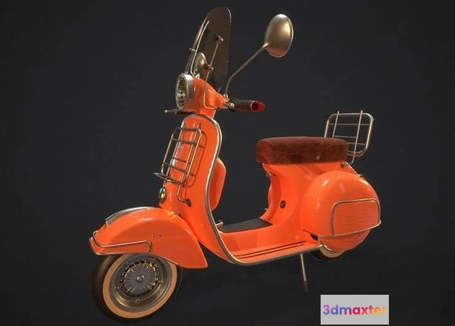 1528674 - PBR Game 3D Models - Vespa PX 150 scooter 3D Max