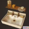 1528680 - PBR Game 3D Models - Victorian Sink and Bath Props 3D Max