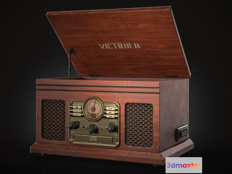 1528682 - PBR Game 3D Models - Victrola VTA-200B Record player 3D Max