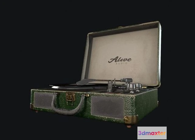 1528696 - PBR Game 3D Models - Vinyl Player Alive Audio GLAM 3D Max