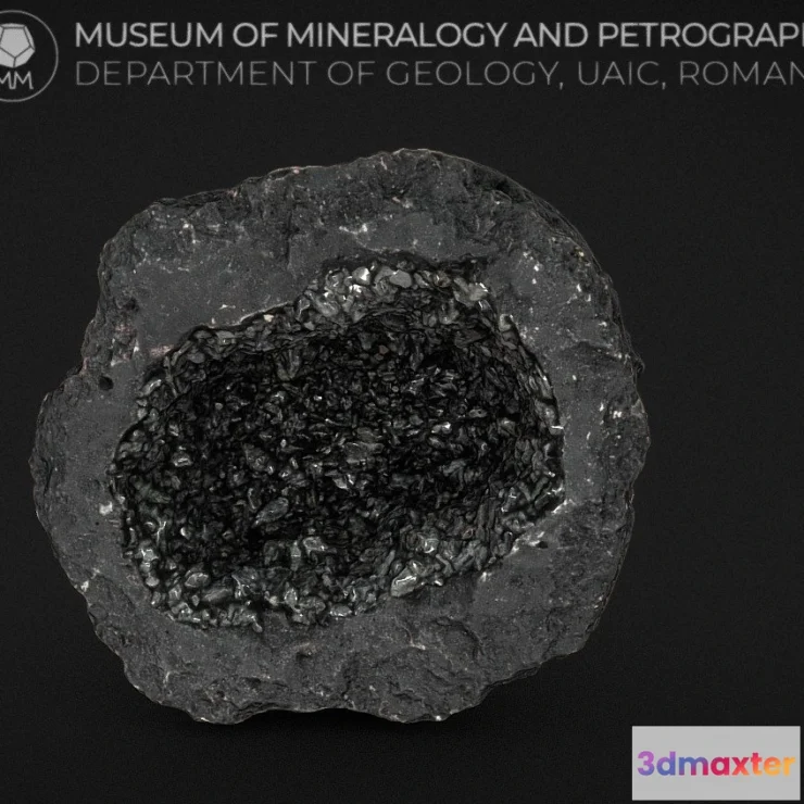 1528700 - PBR Game 3D Models - Volcanic Bomb With Synthetic Crystals Inside B 3D Max