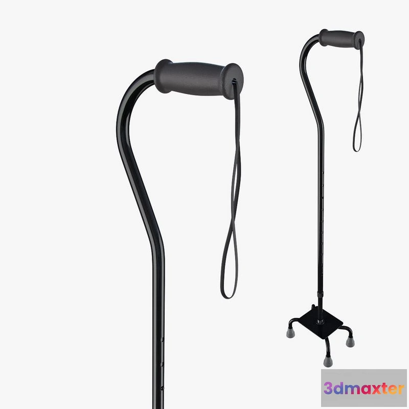 1528716 - PBR Game 3D Models - Walking Cane 3D Max