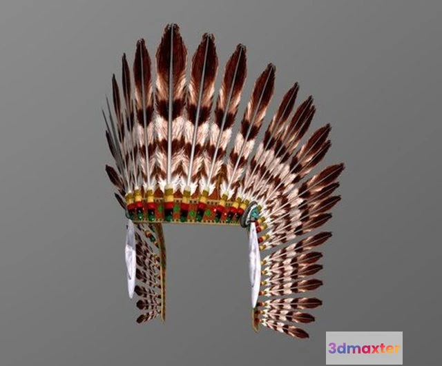 1528718 - PBR Game 3D Models - War Bonnet 2 3D Max