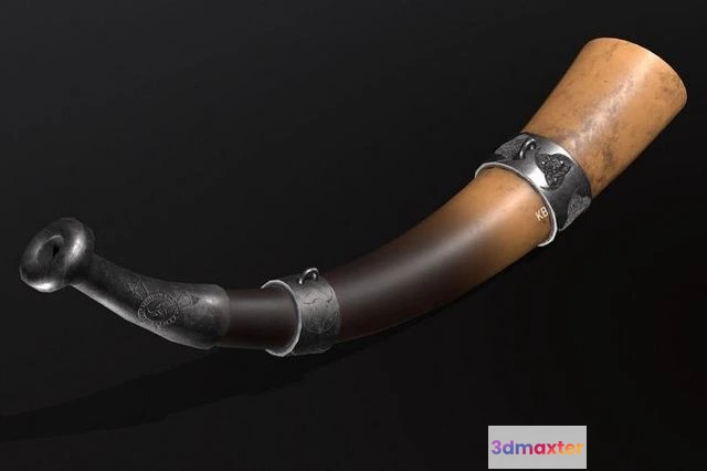 1528720 - PBR Game 3D Models - War Horn 3D Max