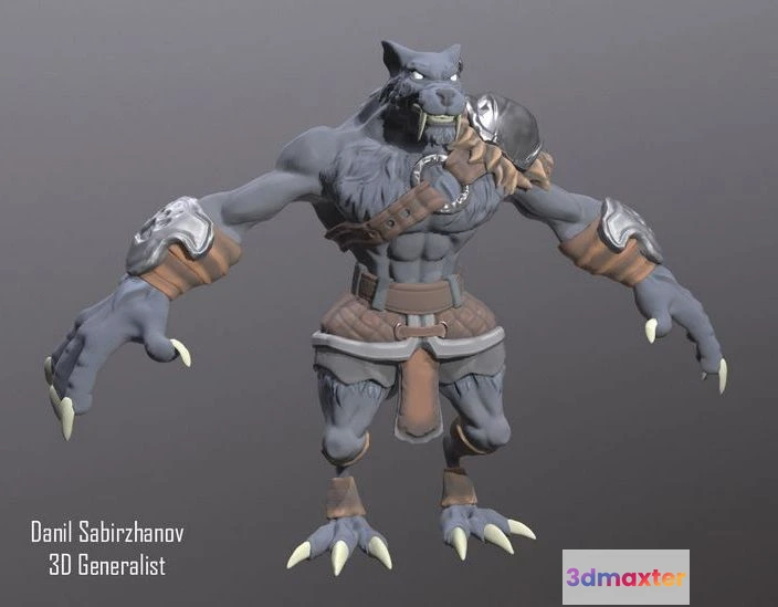 1528744 - PBR Game 3D Models - Werewolf humanoid creature 3D Max