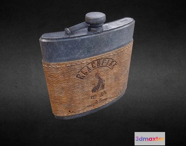 1528748 - PBR Game 3D Models - Western Flask (Final) 3D Max