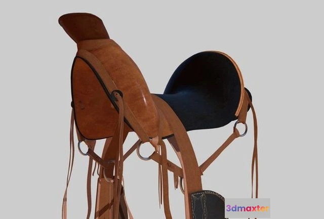 1528752 - PBR Game 3D Models - Western Saddle 3D Max