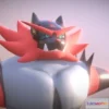 1528820 - PBR Game 3D Models - (Pokemon Sun Moon) Incineroar Rig 3D Max