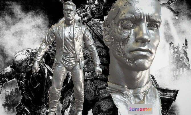 1528838 - PBR Game 3D Models - 3DMAKERPRO Terminator   Arnold Schwarzenegger 3D Max