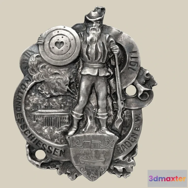 1528846 - PBR Game 3D Models - Abzeichen Landesschieen 3D Max