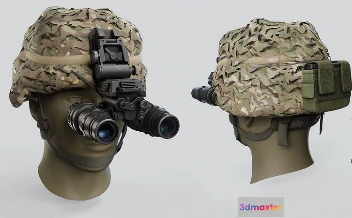 1528860 - PBR Game 3D Models - ACH Helmet with NVG 3D Max