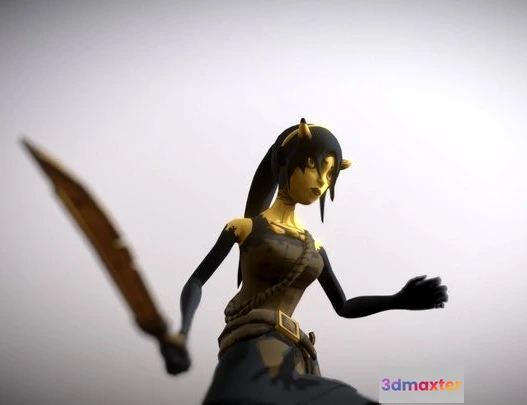 1528882 - PBR Game 3D Models - Alison Angel Rig 3D Max