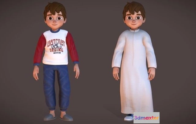 1528908 - PBR Game 3D Models - Arabi Boy 3D Max