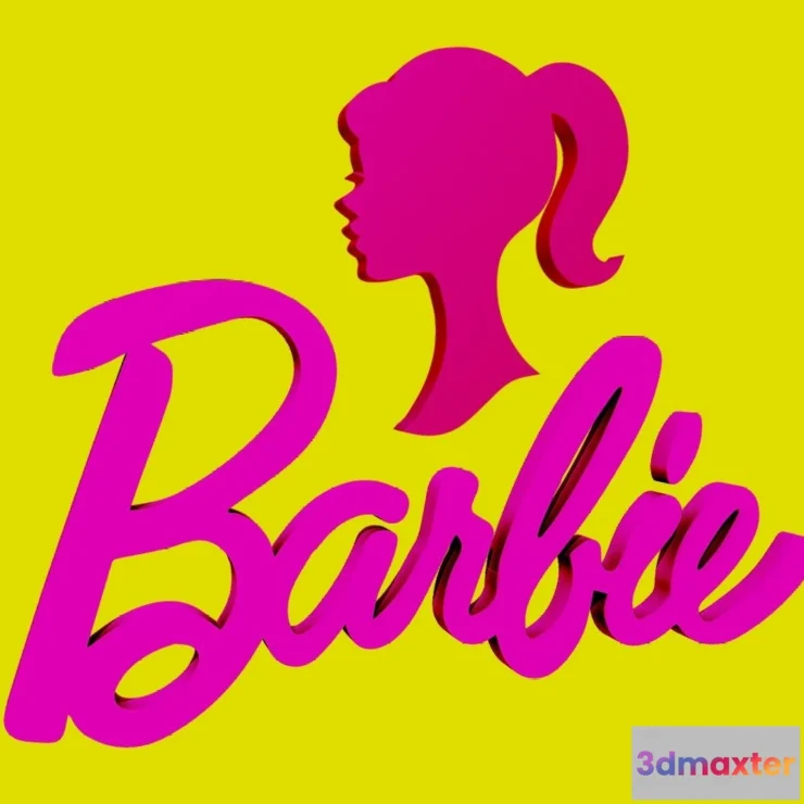 1528940 - PBR Game 3D Models - Barbie Logo 3D 3D Max