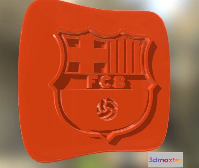 1528942 - PBR Game 3D Models - Barca Logo 3D Max