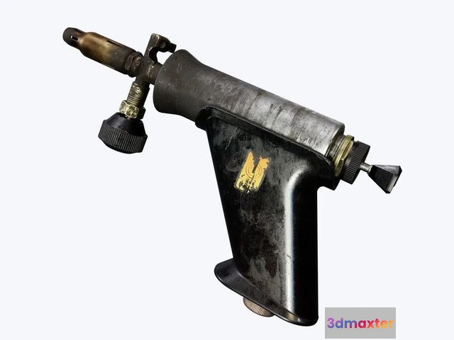 1528970 - PBR Game 3D Models - Blowtorch pneumatic air gun 3D Max