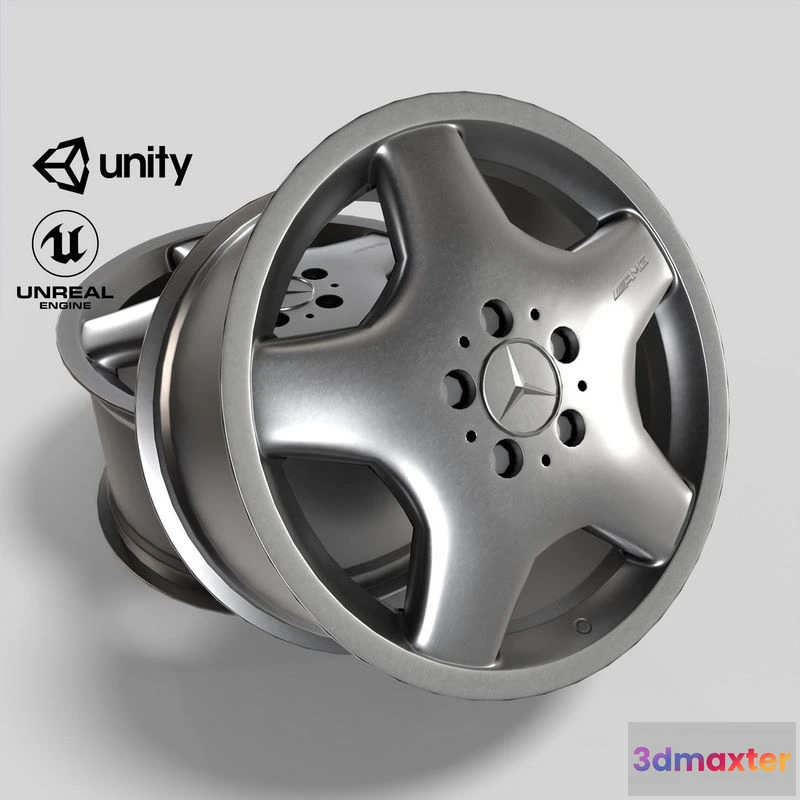 1529000 - PBR Game 3D Models - Car Rim Wheel Mercedes S-CLASS 888762 3D Max