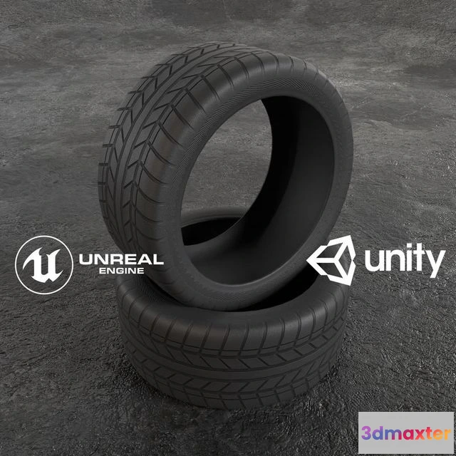 1529008 - PBR Game 3D Models - Car Tire Wheel Sport 3D Max