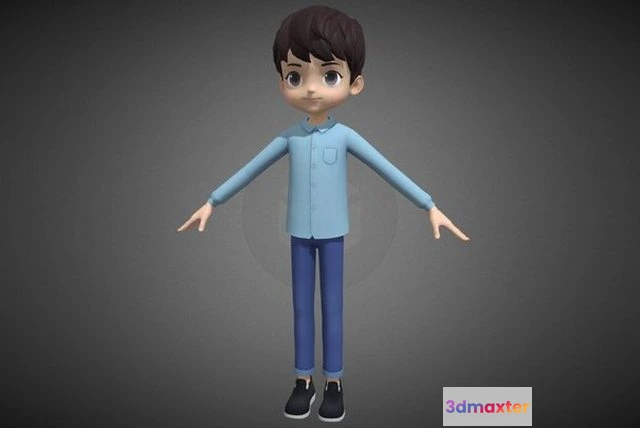1529012 - PBR Game 3D Models - Cartoon Boy Child 3D Max