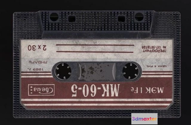 1529016 - PBR Game 3D Models - Cassette MK-60 3D Max