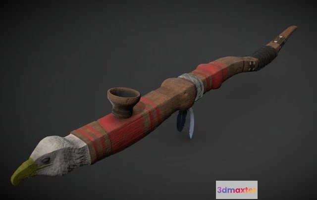 1529020 - PBR Game 3D Models - Ceremonial Peace Pipe 3D Max