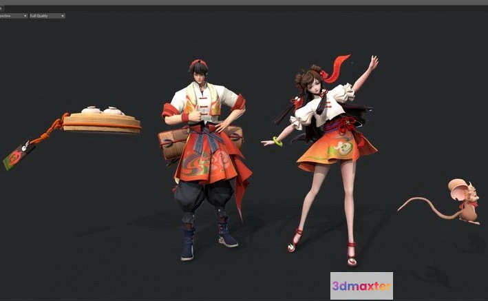 1529036 - PBR Game 3D Models - China clerk 3D Max