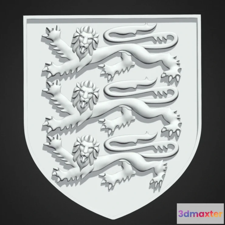 1529042 - PBR Game 3D Models - Coat Of Arms Of England 3D Max