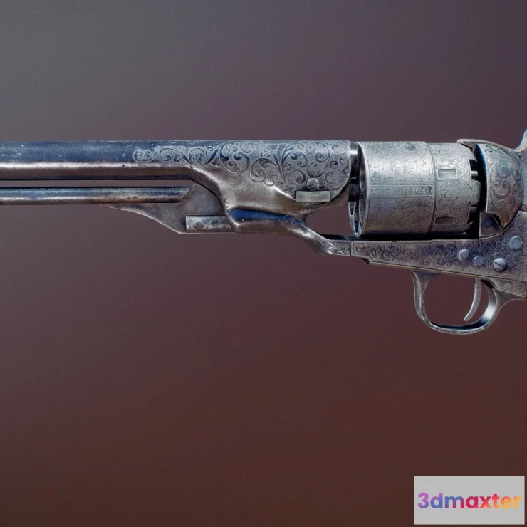 1529044 - PBR Game 3D Models - Colt 1860 Army 3D Max